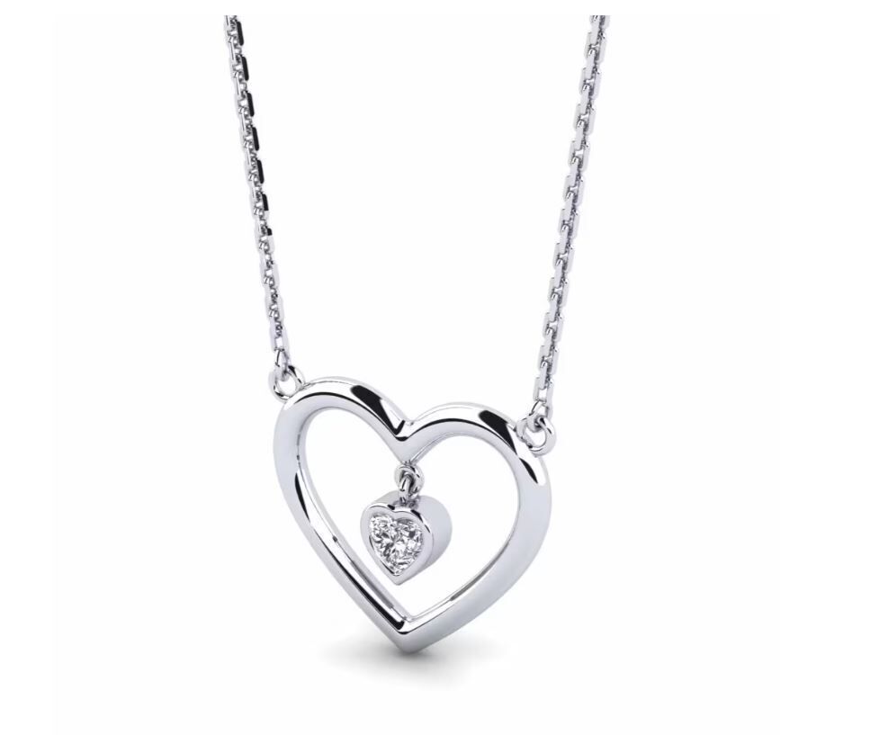 Heart pendant 002 3D print model_1