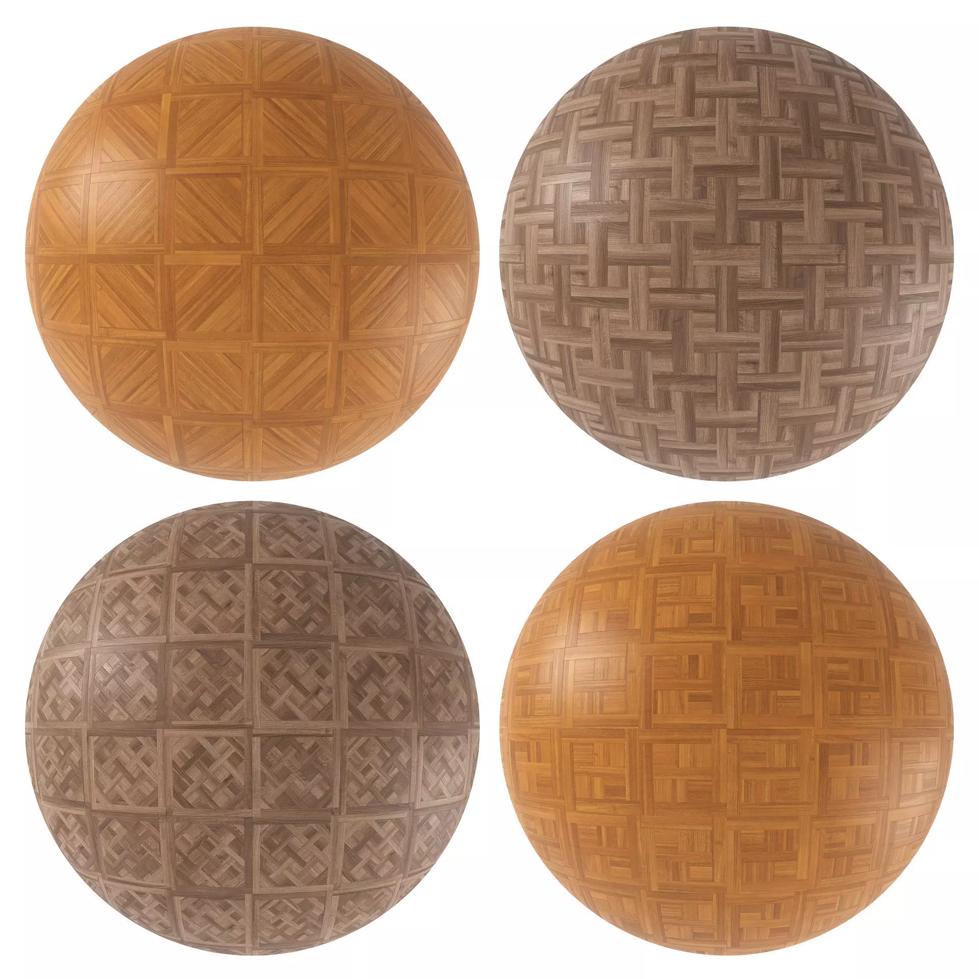 Parquet - Laminate - Wooden floor 4 in 1 3D model