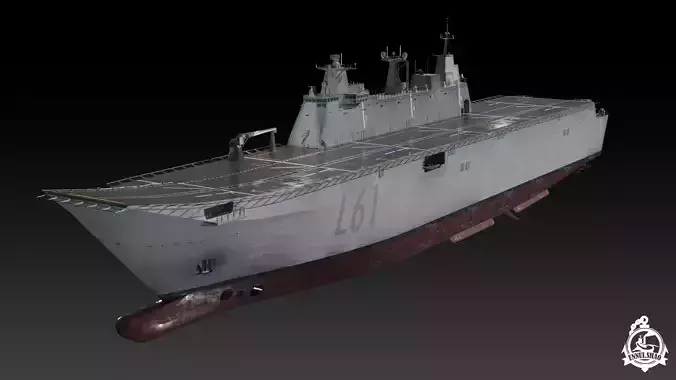 SPS Juan Carlos I aircraft carrier game ready model Low-poly 3D model