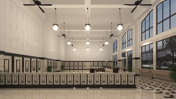 office lobby 3D model