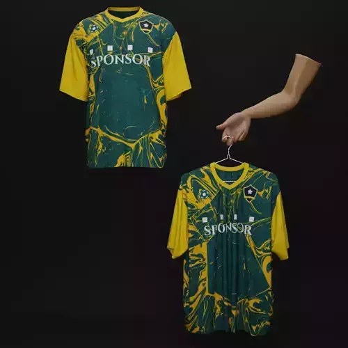 10 Customizable 3D Jersey Mockup with Two Animation 3D model