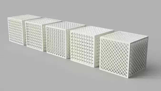 3D Volumetric Lattice Structures Cube 3D print model