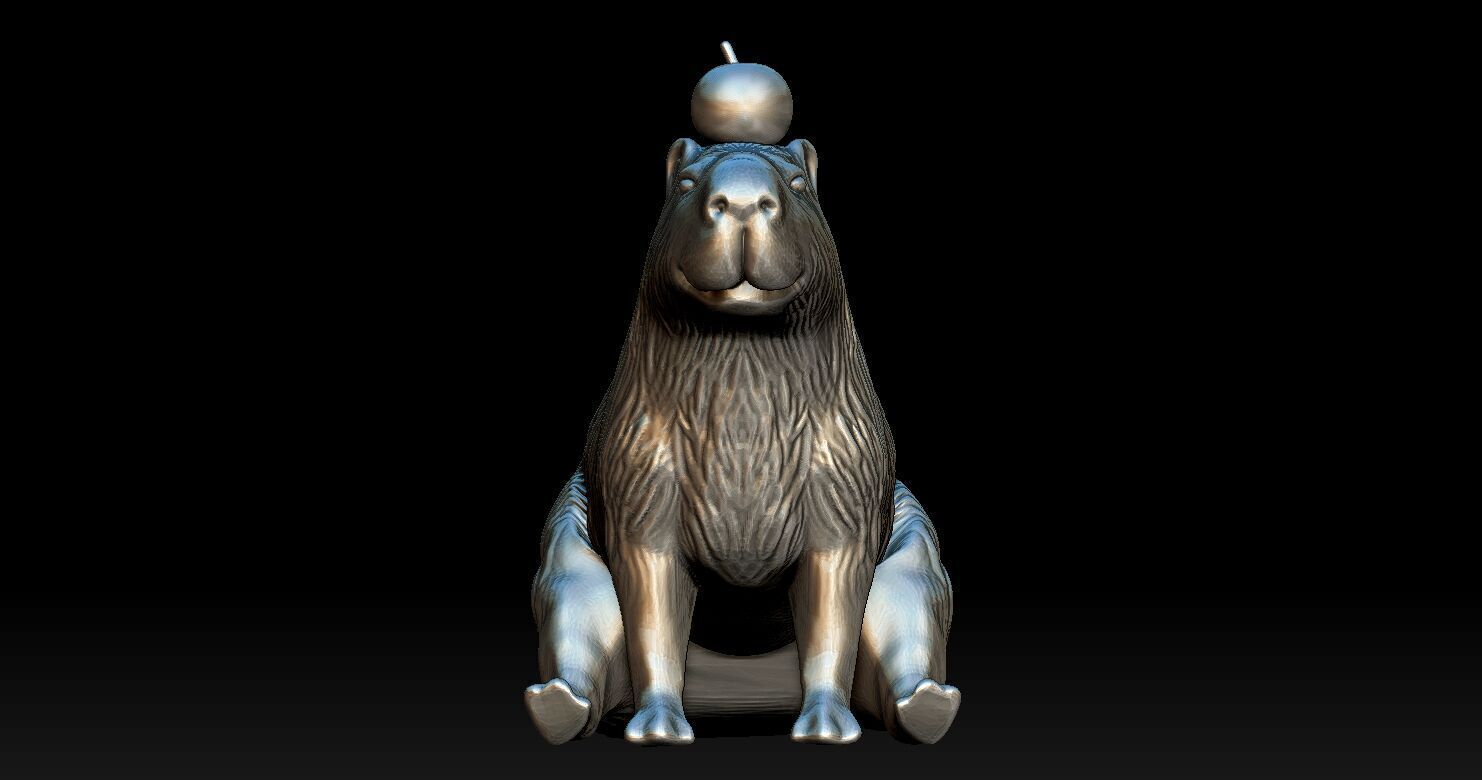 Capybara  3D print model_5