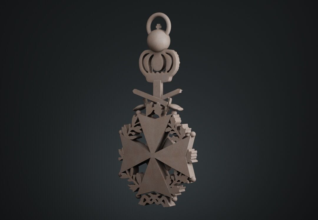 Order of Leopold II Medal 3D print model_12