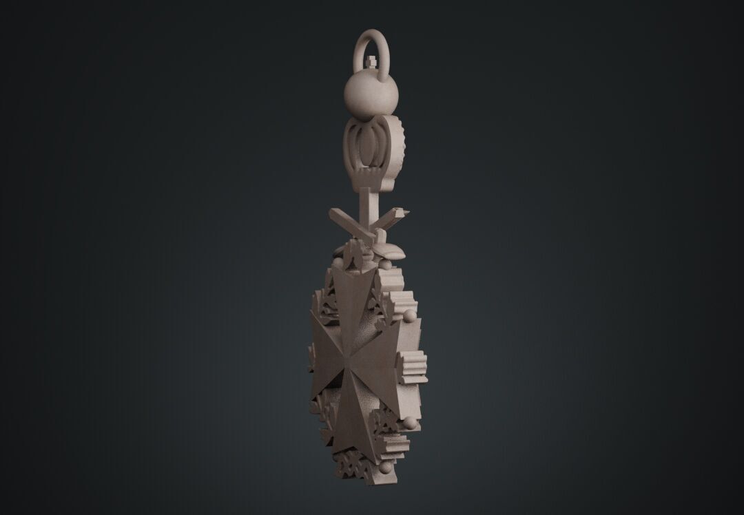 Order of Leopold II Medal 3D print model_9