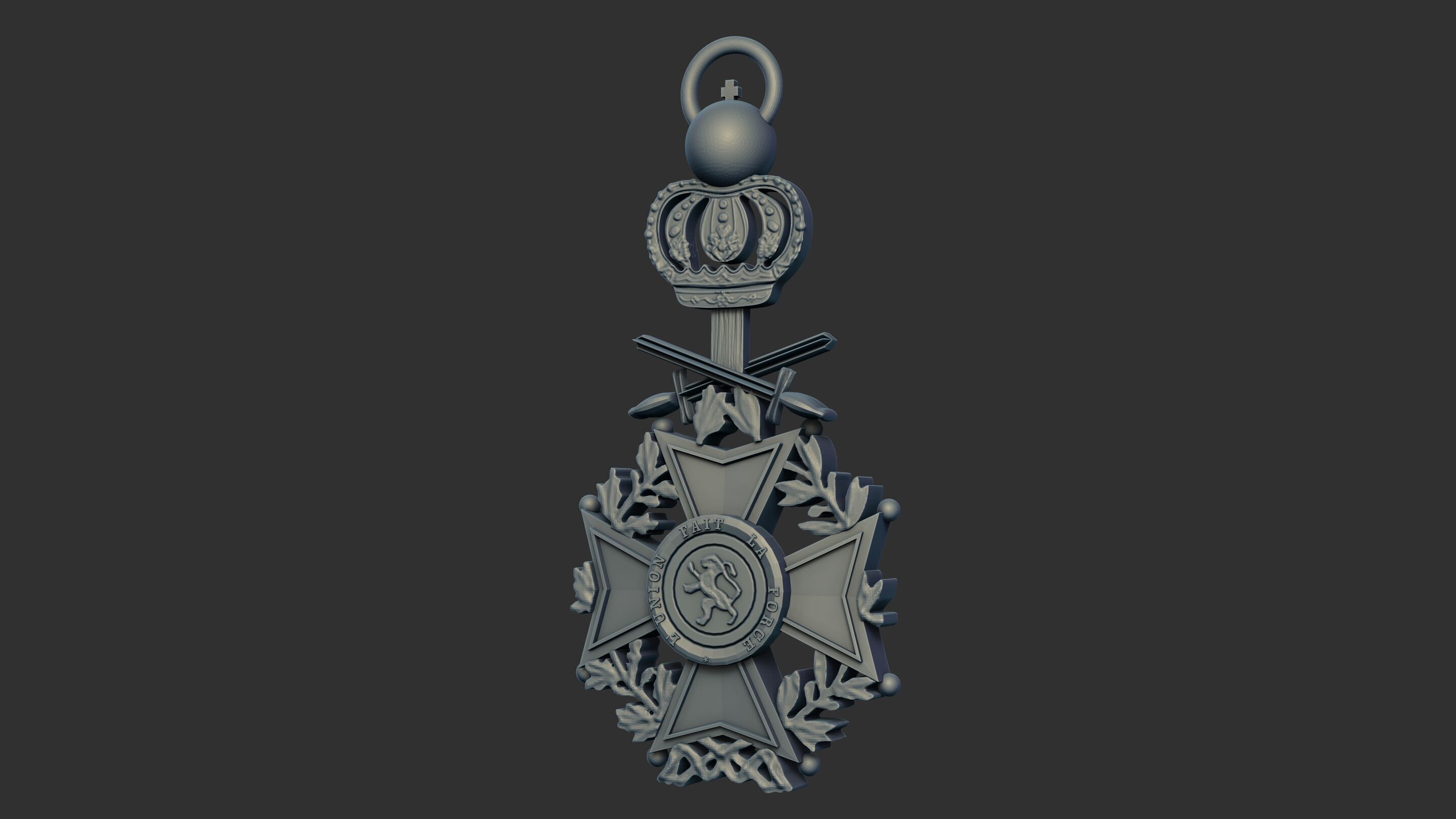 Order of Leopold II Medal 3D print model_28