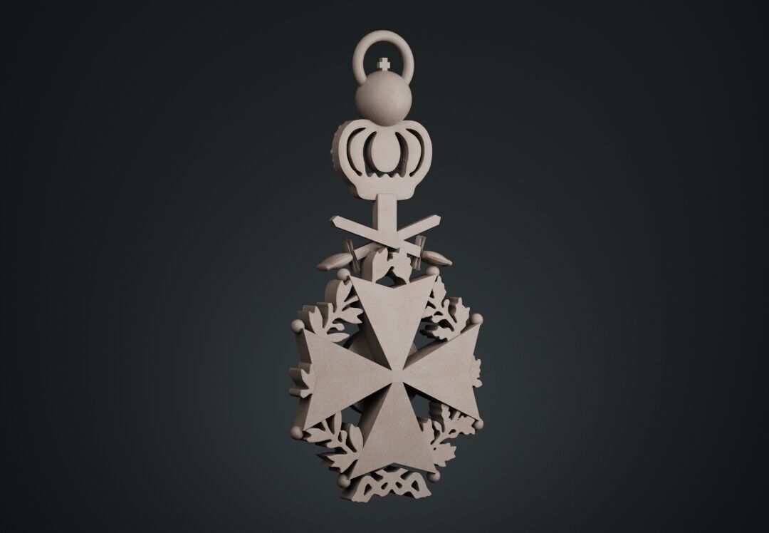 Order of Leopold II Medal 3D print model_16