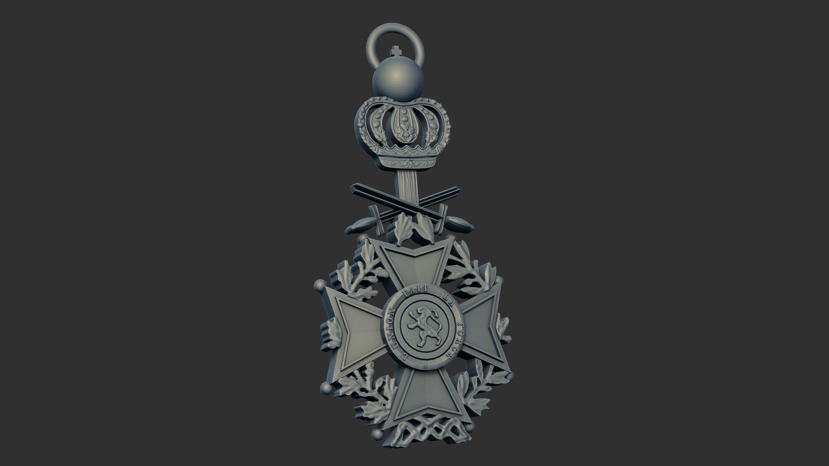 Order of Leopold II Medal 3D print model_30