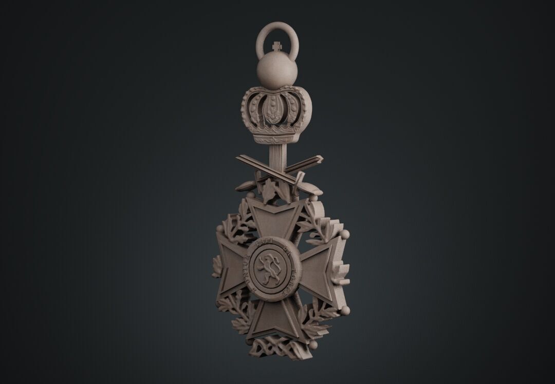 Order of Leopold II Medal 3D print model_23