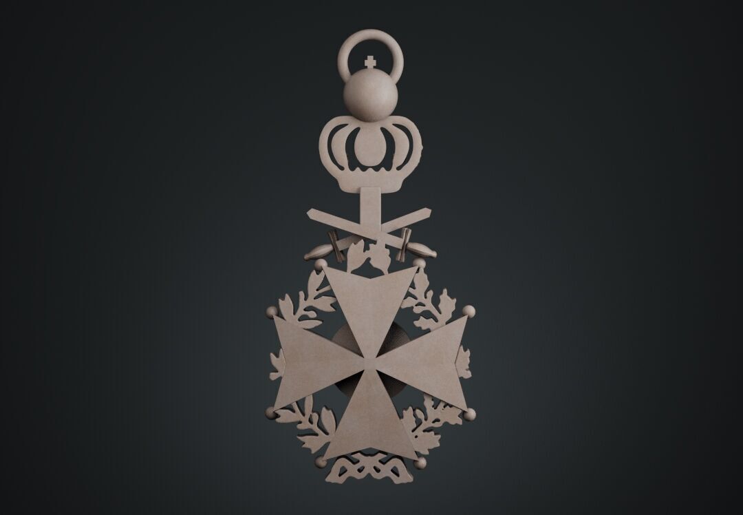 Order of Leopold II Medal 3D print model_13