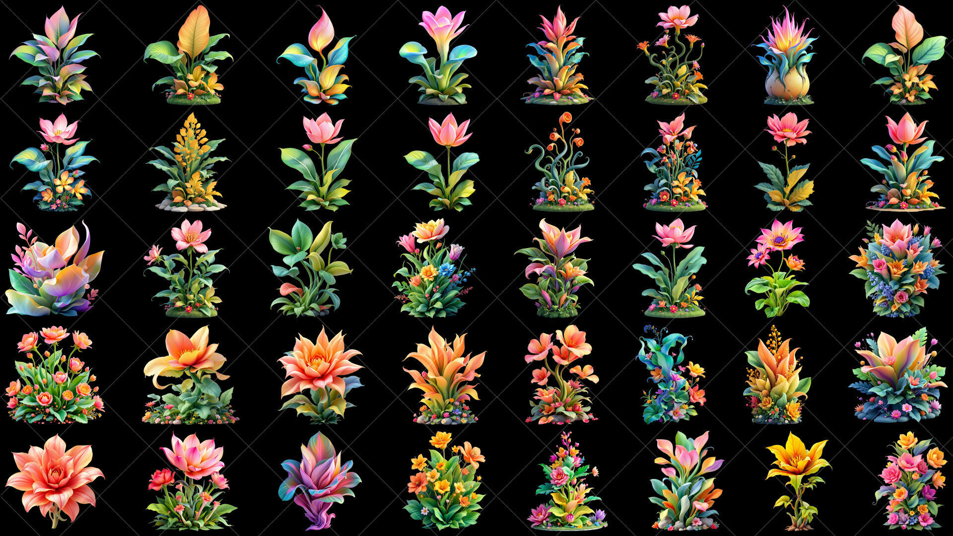 112 Transparent Fantasy Plant Game Assets Texture_2