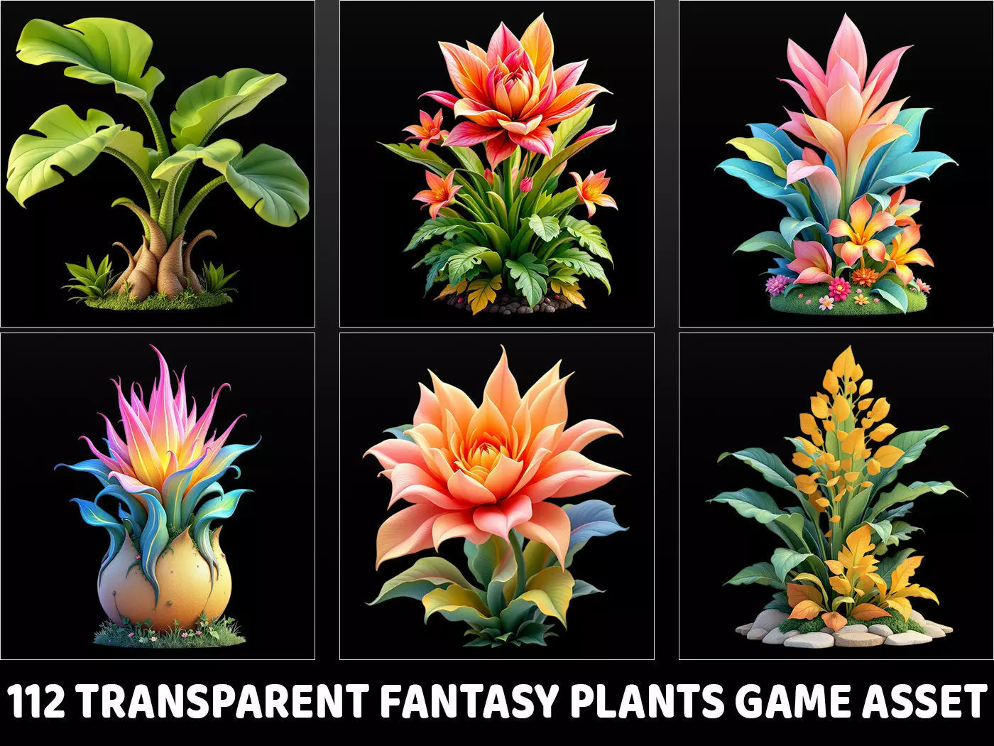 112 Transparent Fantasy Plant Game Assets Texture_0