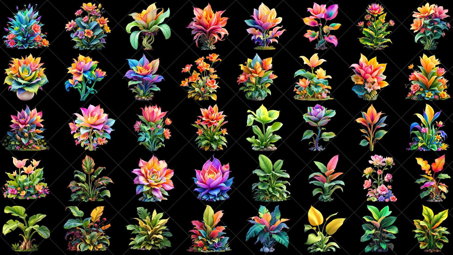 112 Transparent Fantasy Plant Game Assets Texture_1