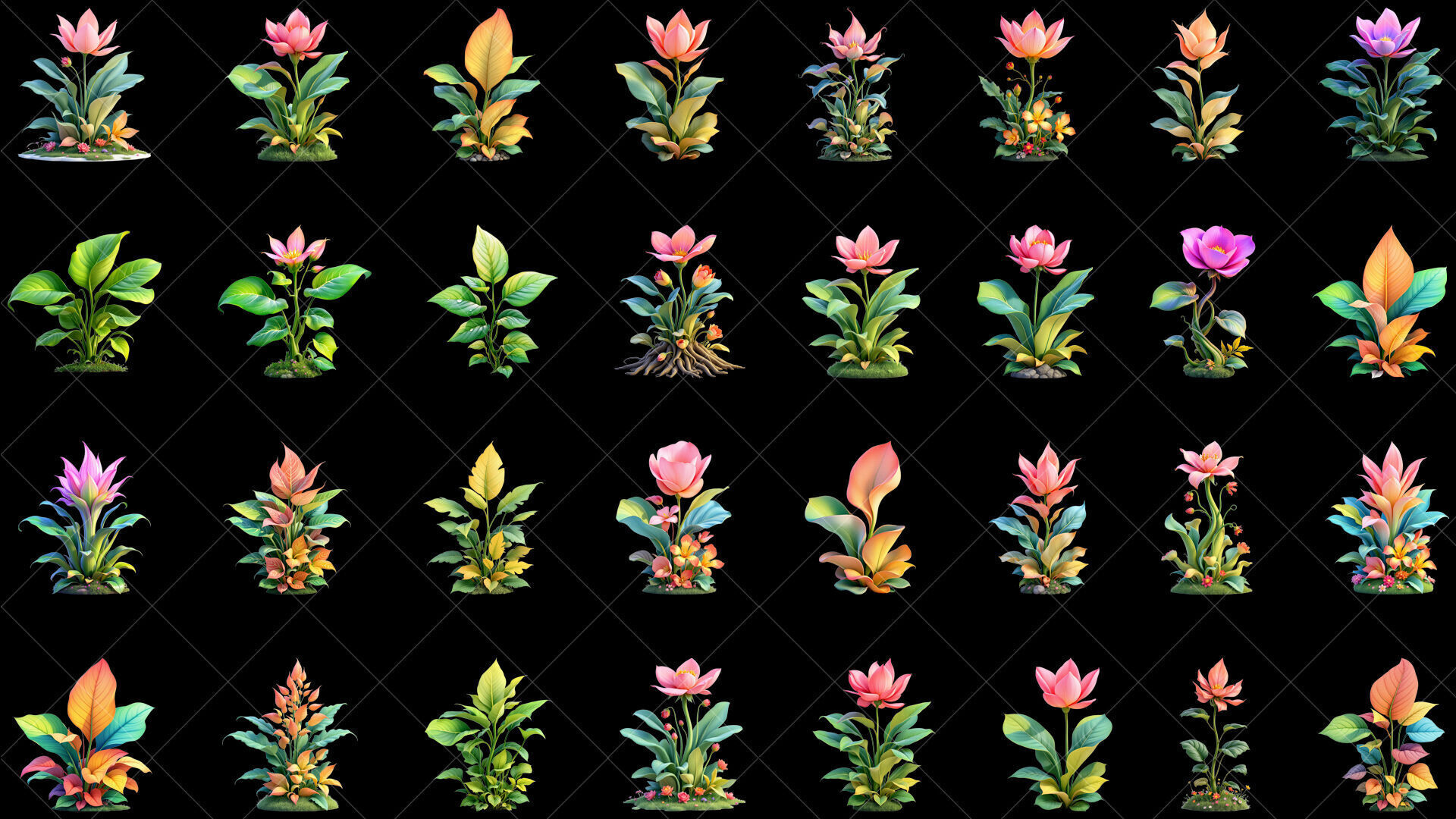 112 Transparent Fantasy Plant Game Assets Texture_3