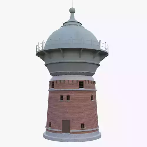 Water Tower Low-poly 3D model