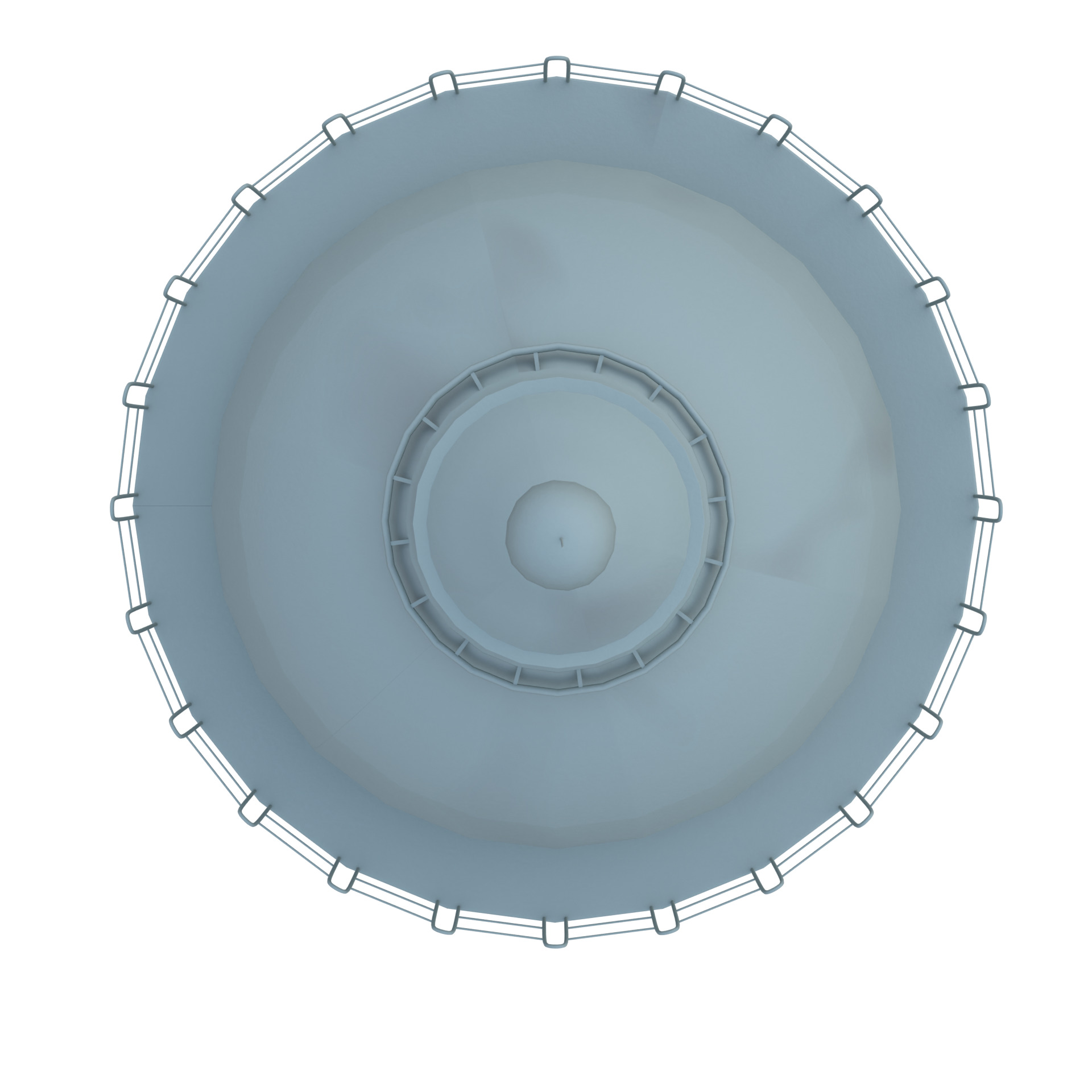 Water Tower Low-poly 3D model_5