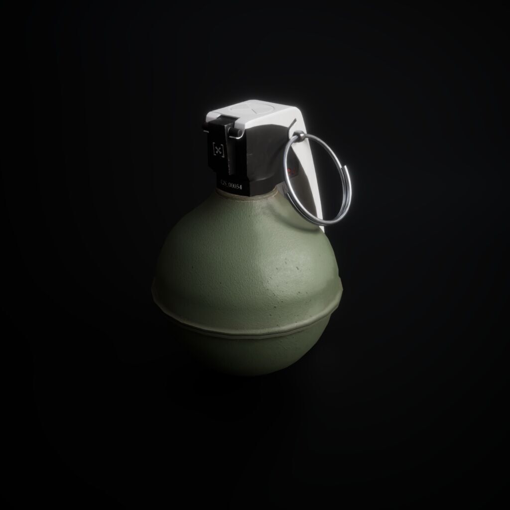 3D Model of a Military Grenade Low-poly 3D model_3