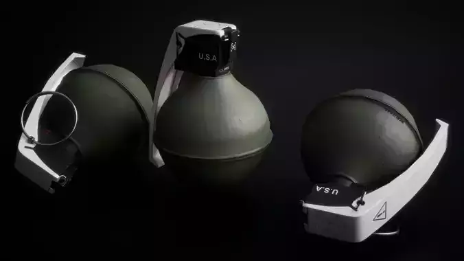 3D Model of a Military Grenade Low-poly 3D model