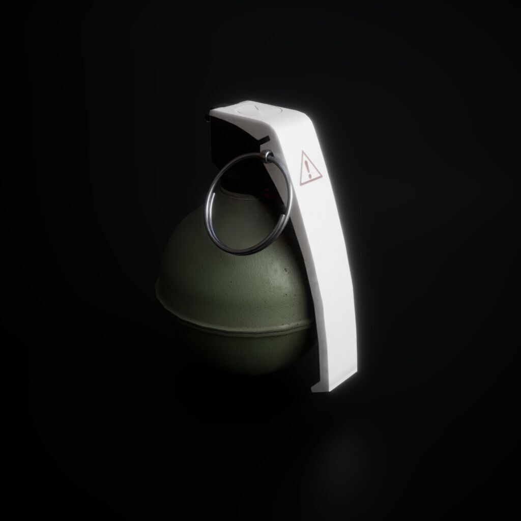 3D Model of a Military Grenade Low-poly 3D model_2
