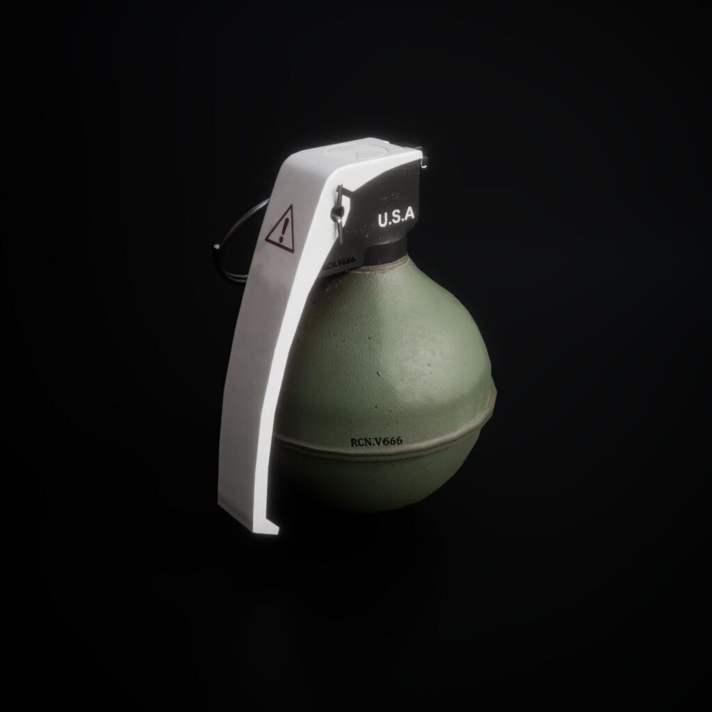 3D Model of a Military Grenade Low-poly 3D model_5