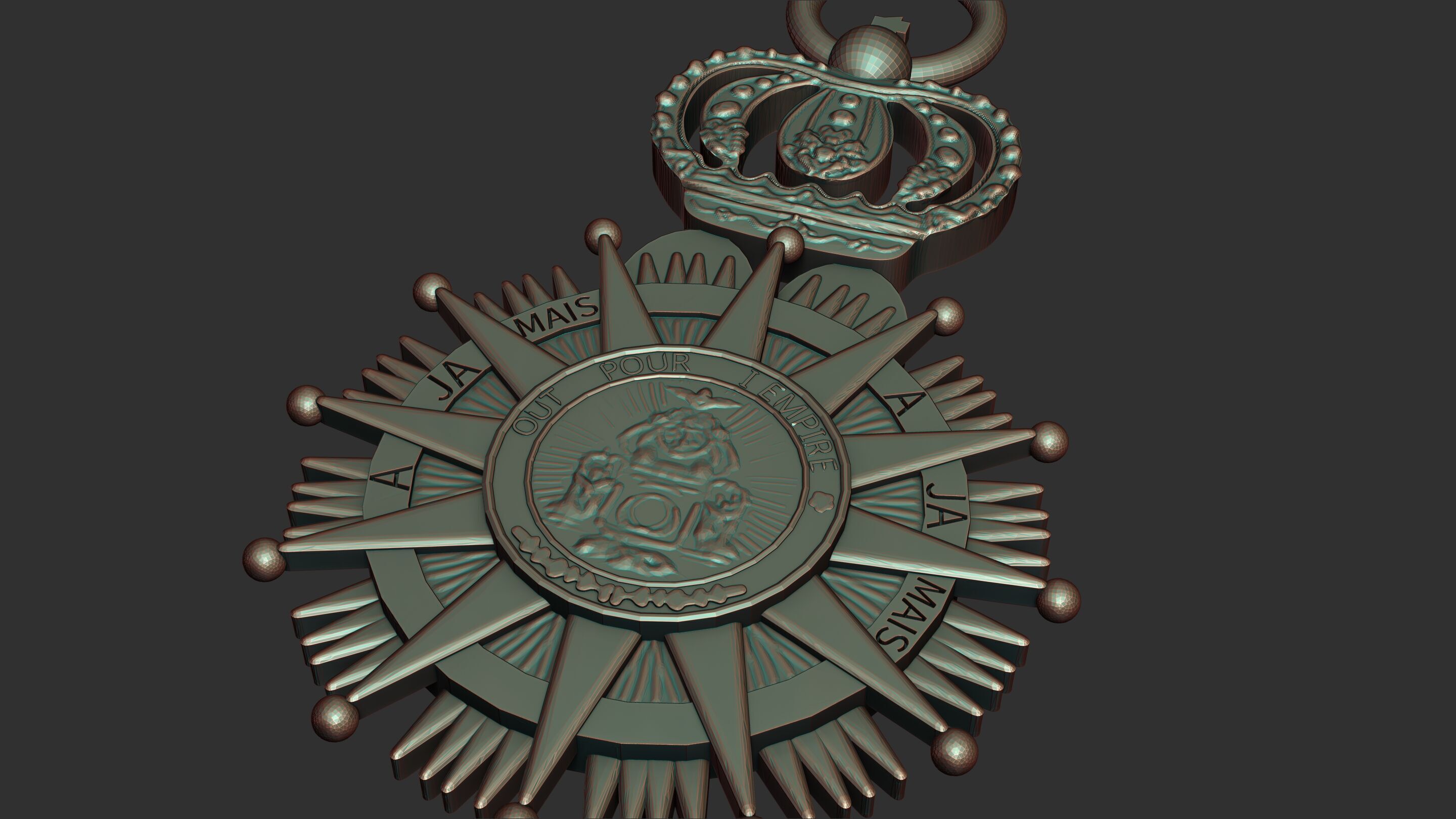 Order of the Reunion Medal 3D print model_18