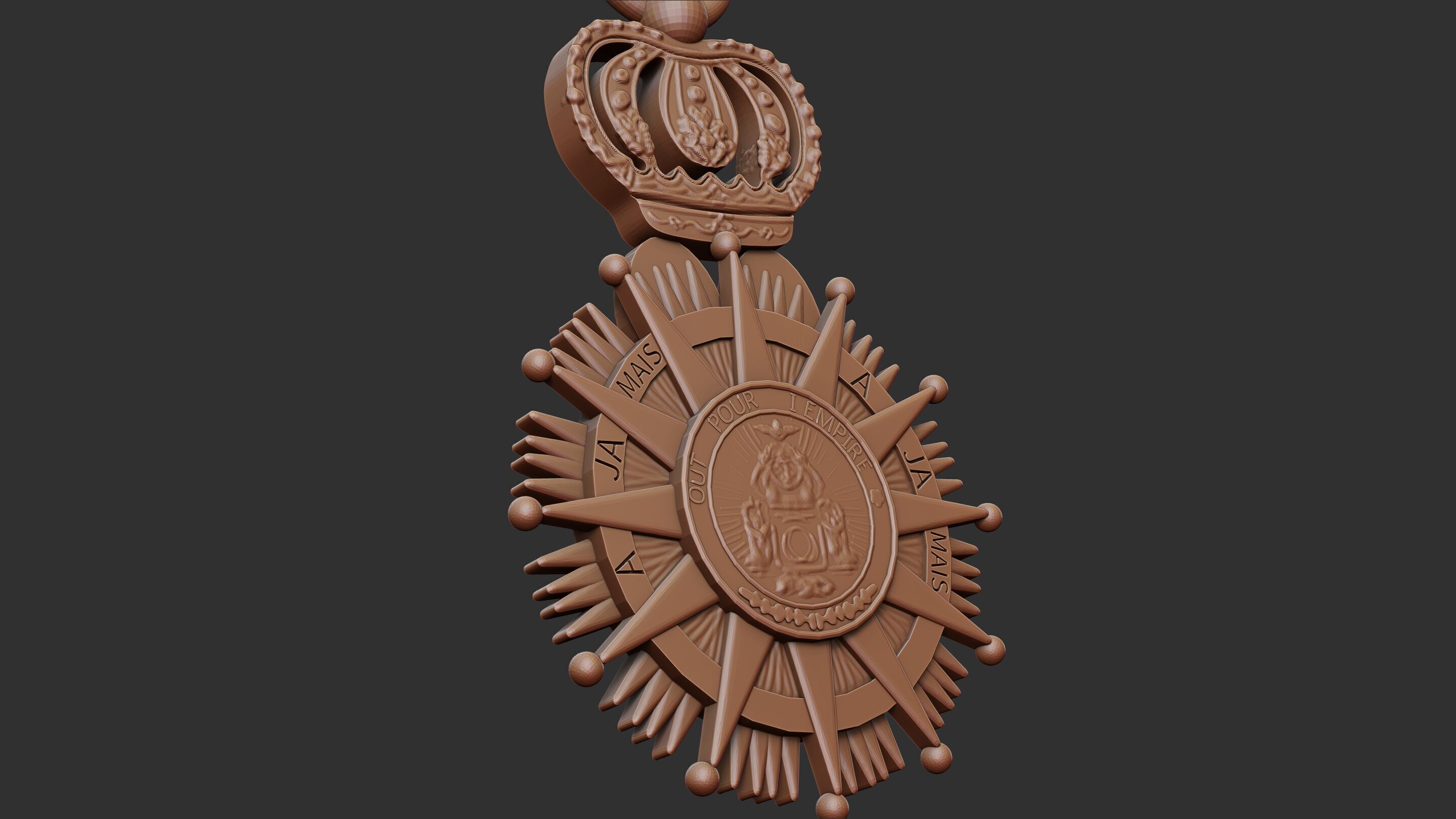 Order of the Reunion Medal 3D print model_16