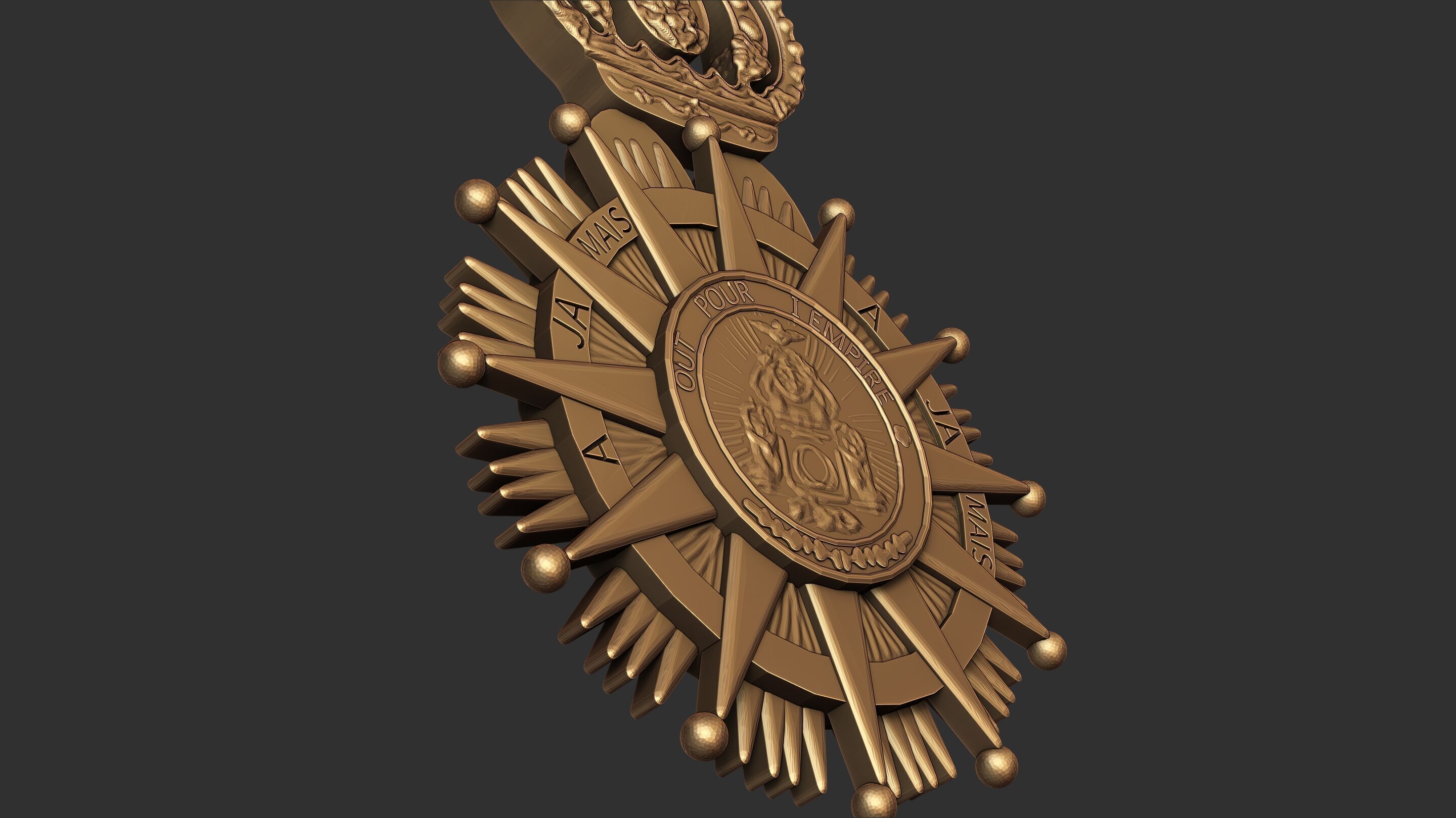 Order of the Reunion Medal 3D print model_17