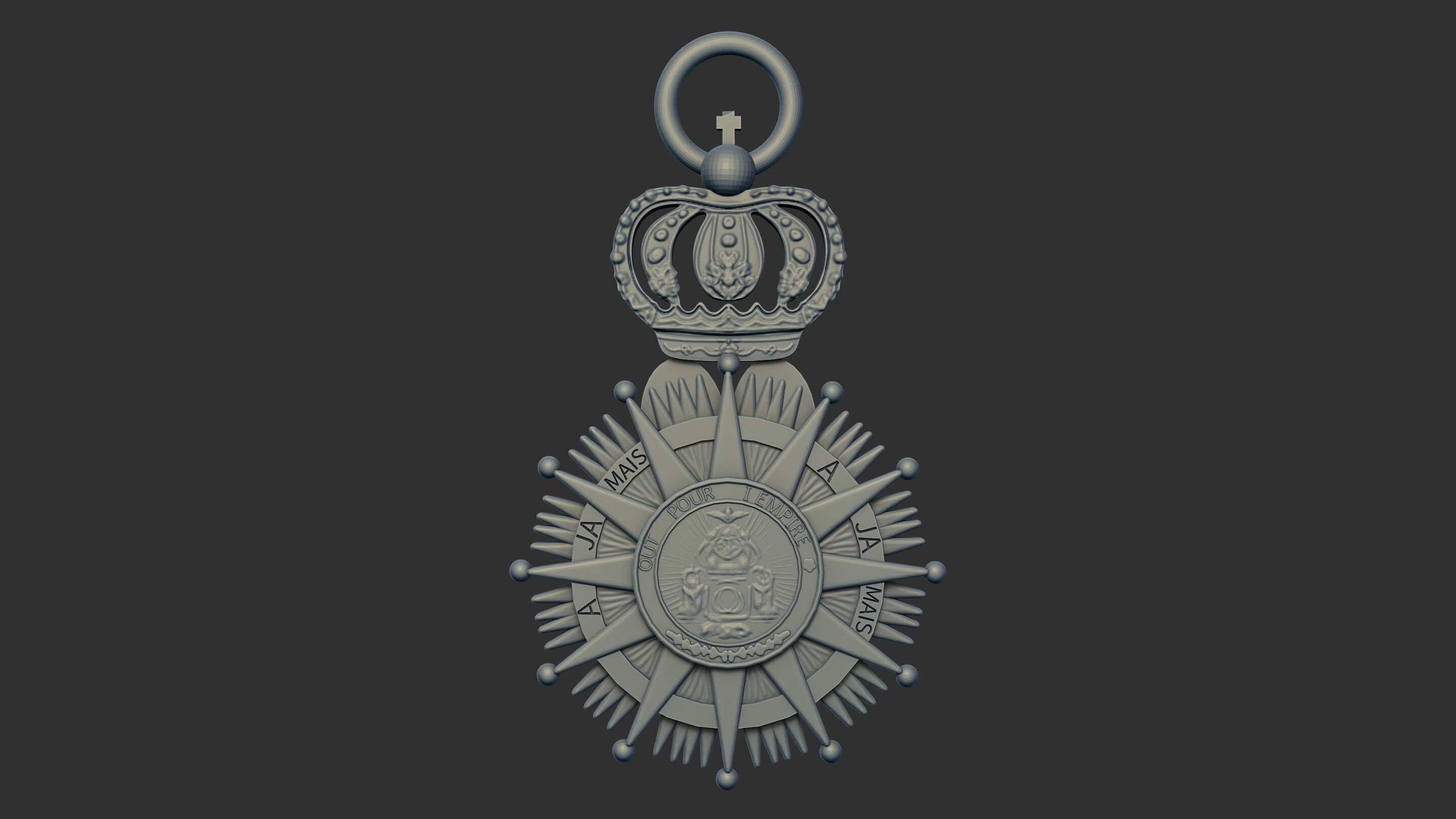 Order of the Reunion Medal 3D print model_13