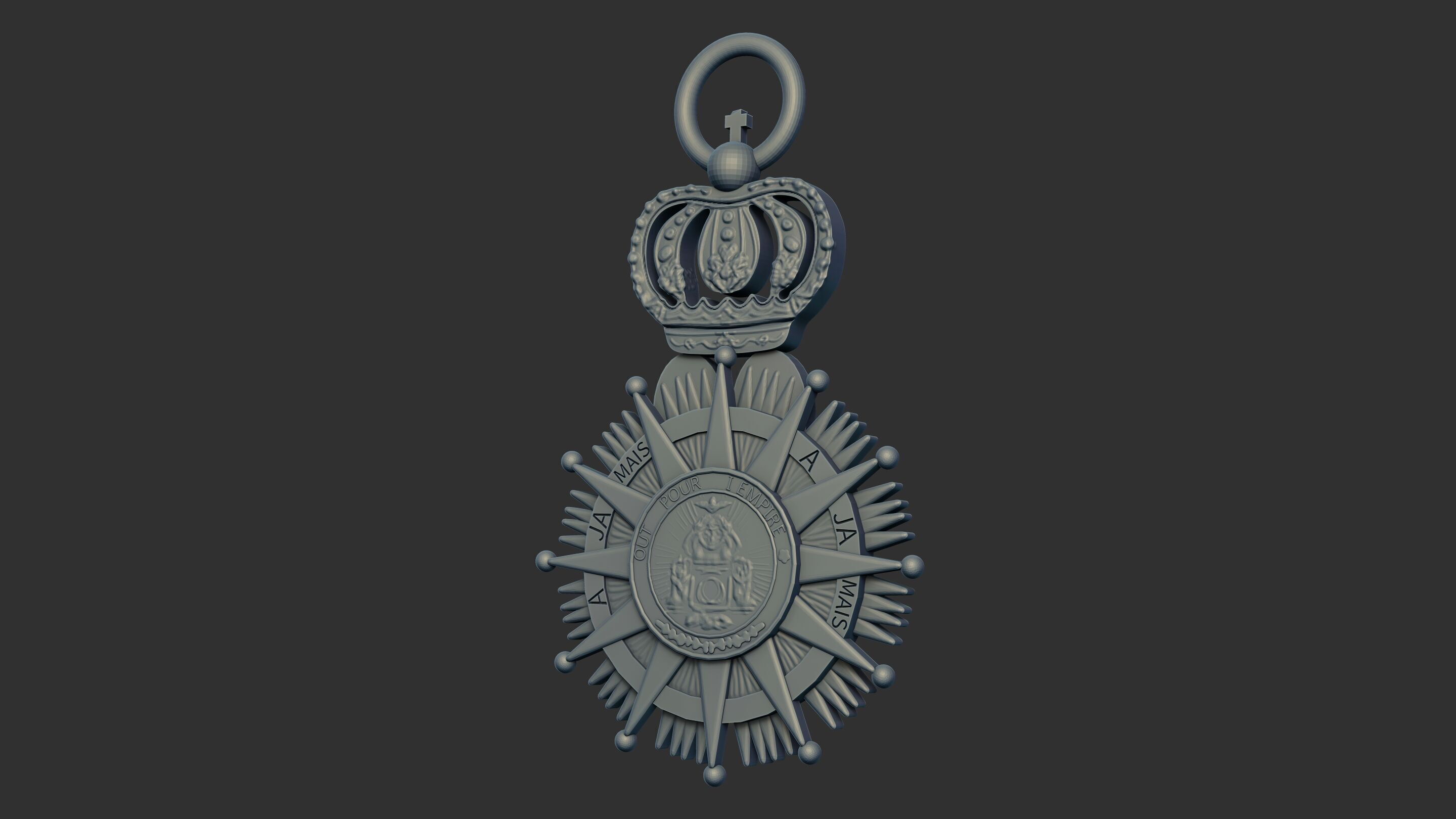 Order of the Reunion Medal 3D print model_14