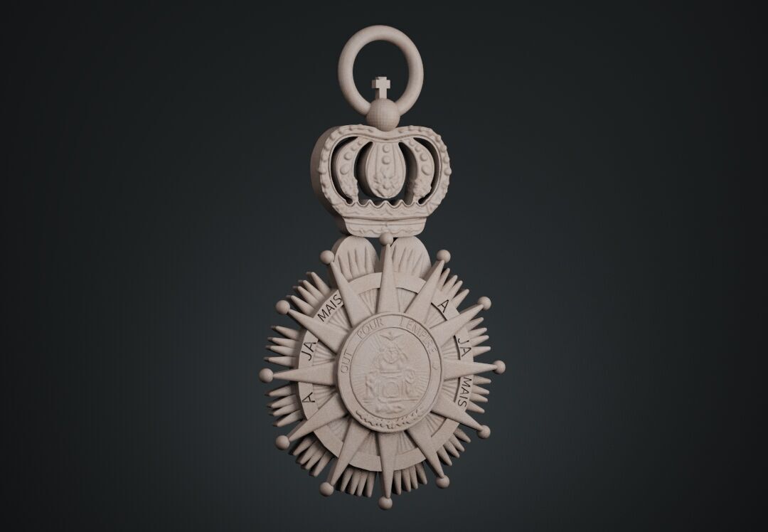 Order of the Reunion Medal 3D print model_2
