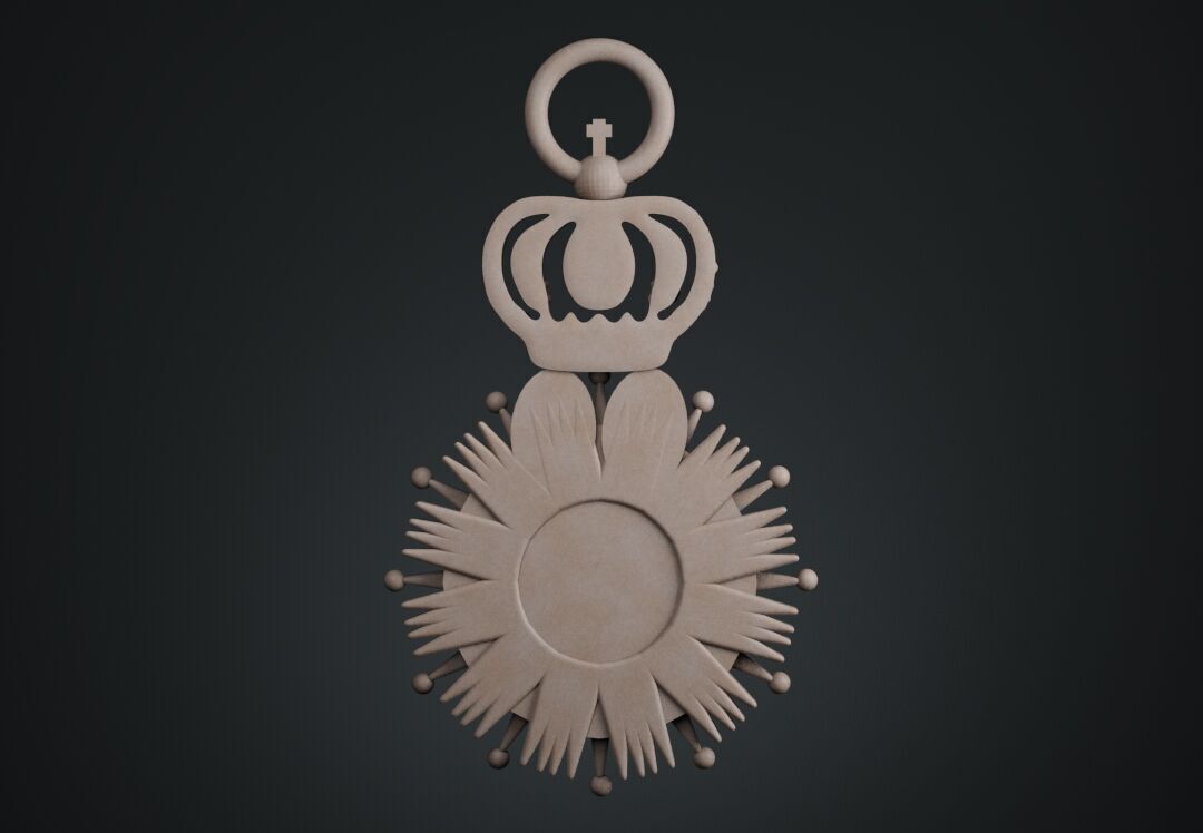 Order of the Reunion Medal 3D print model_7