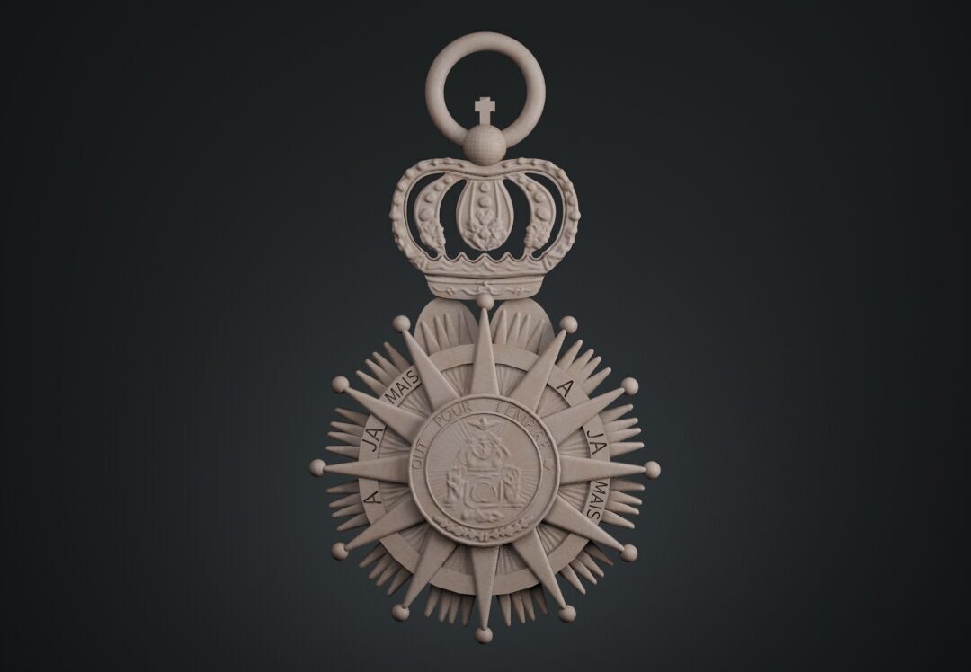 Order of the Reunion Medal 3D print model_1