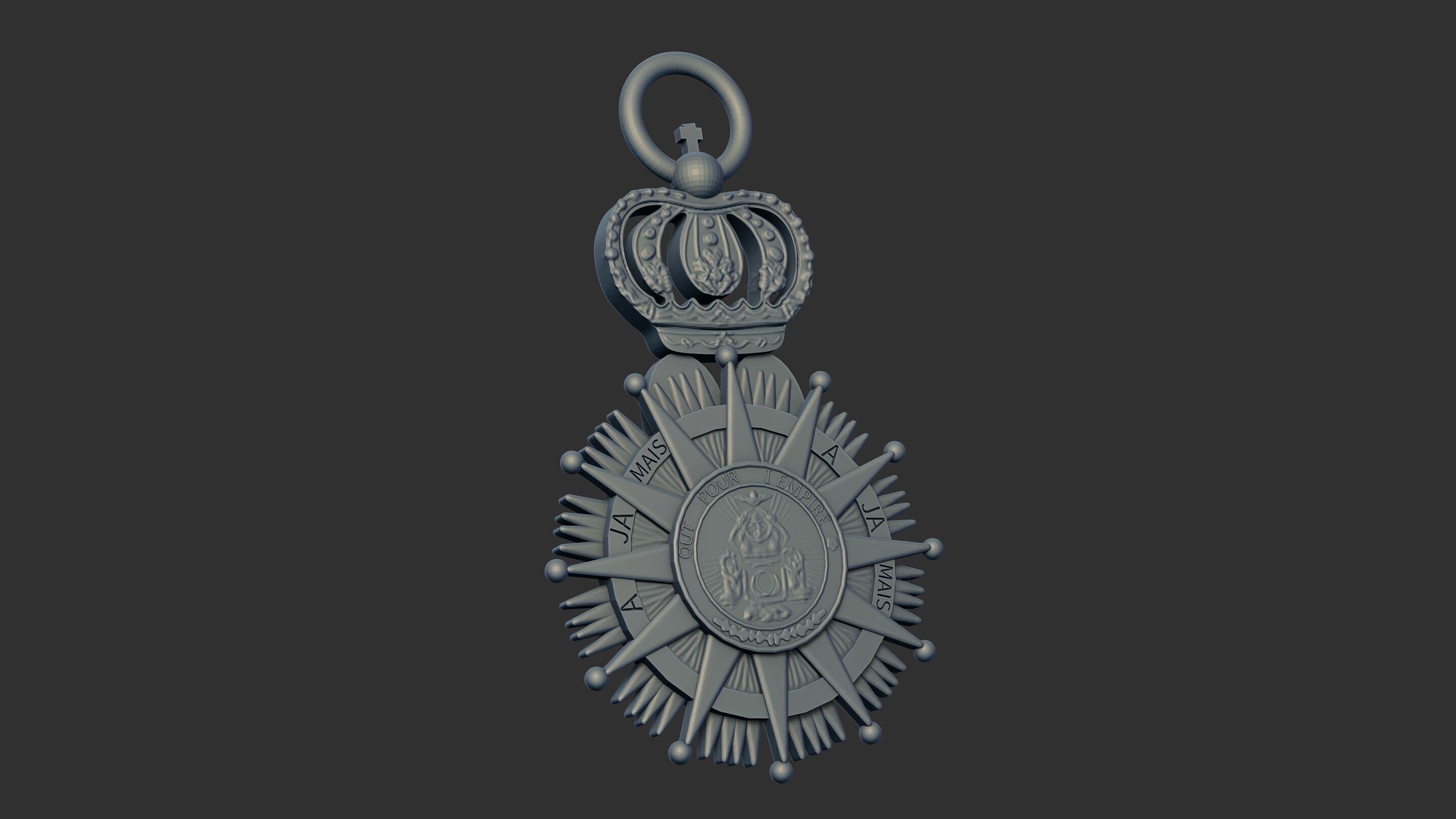 Order of the Reunion Medal 3D print model_15
