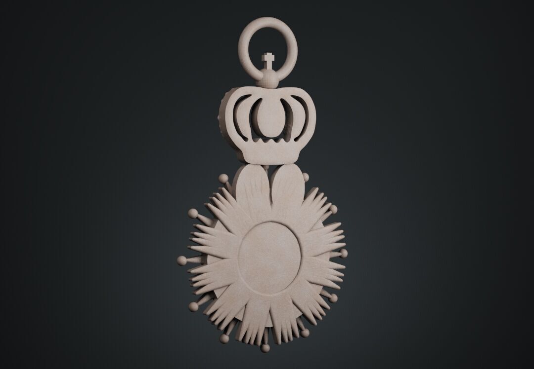 Order of the Reunion Medal 3D print model_8