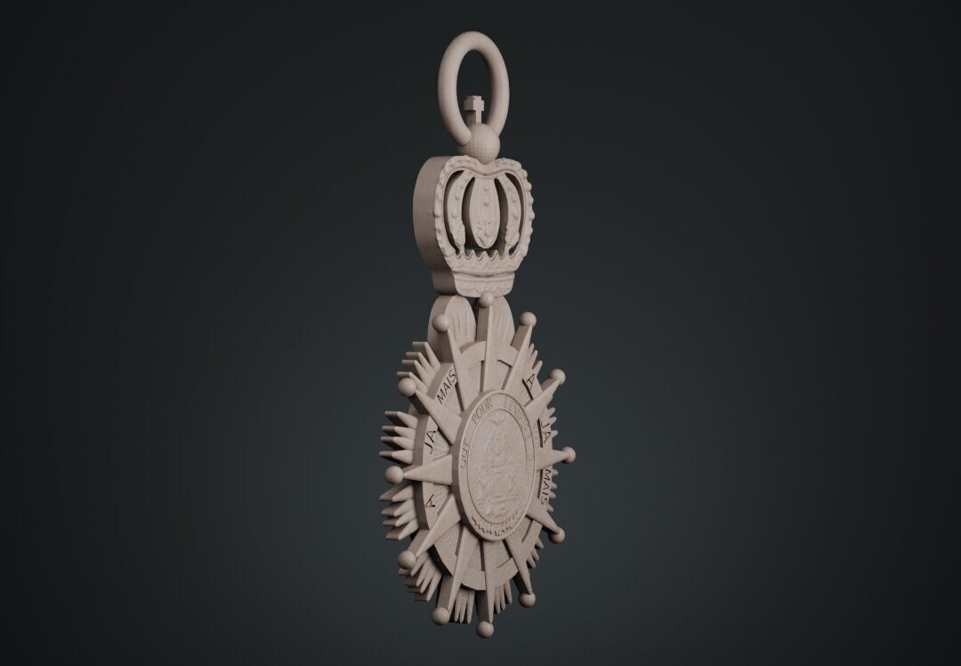 Order of the Reunion Medal 3D print model_3