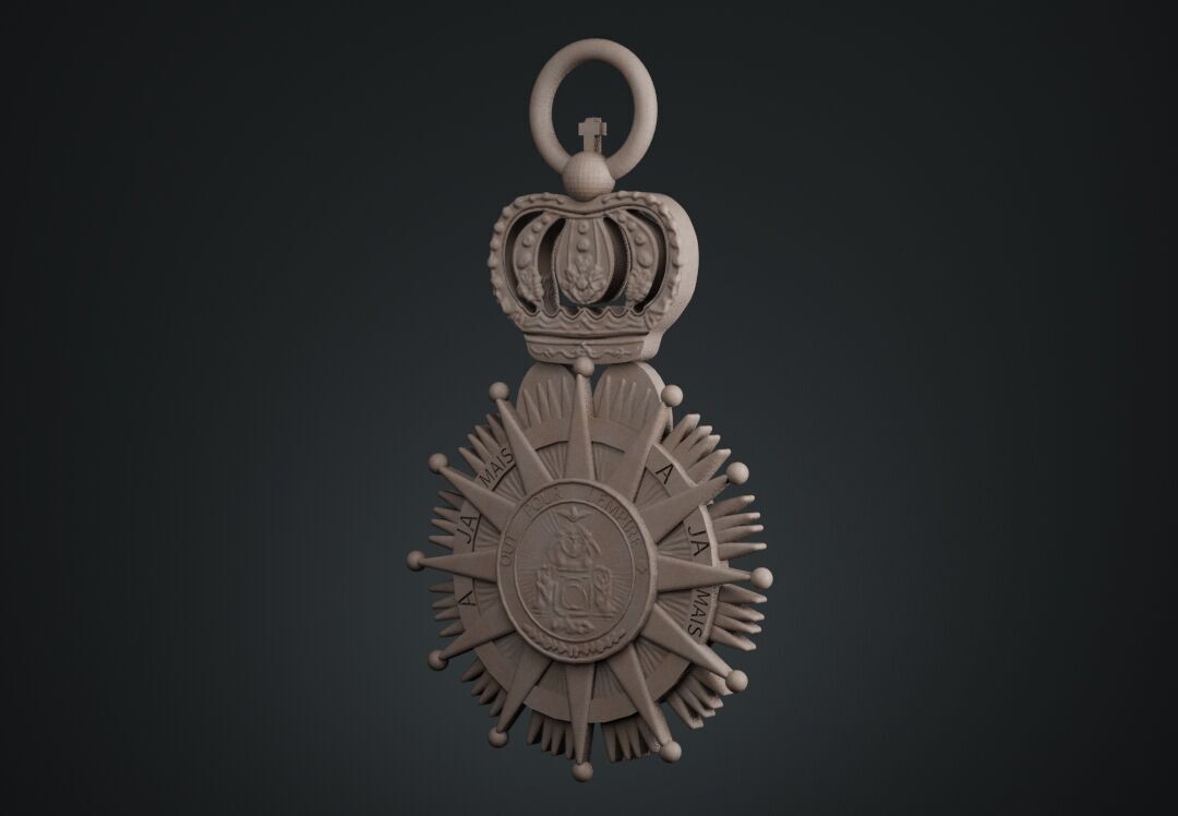 Order of the Reunion Medal 3D print model_12