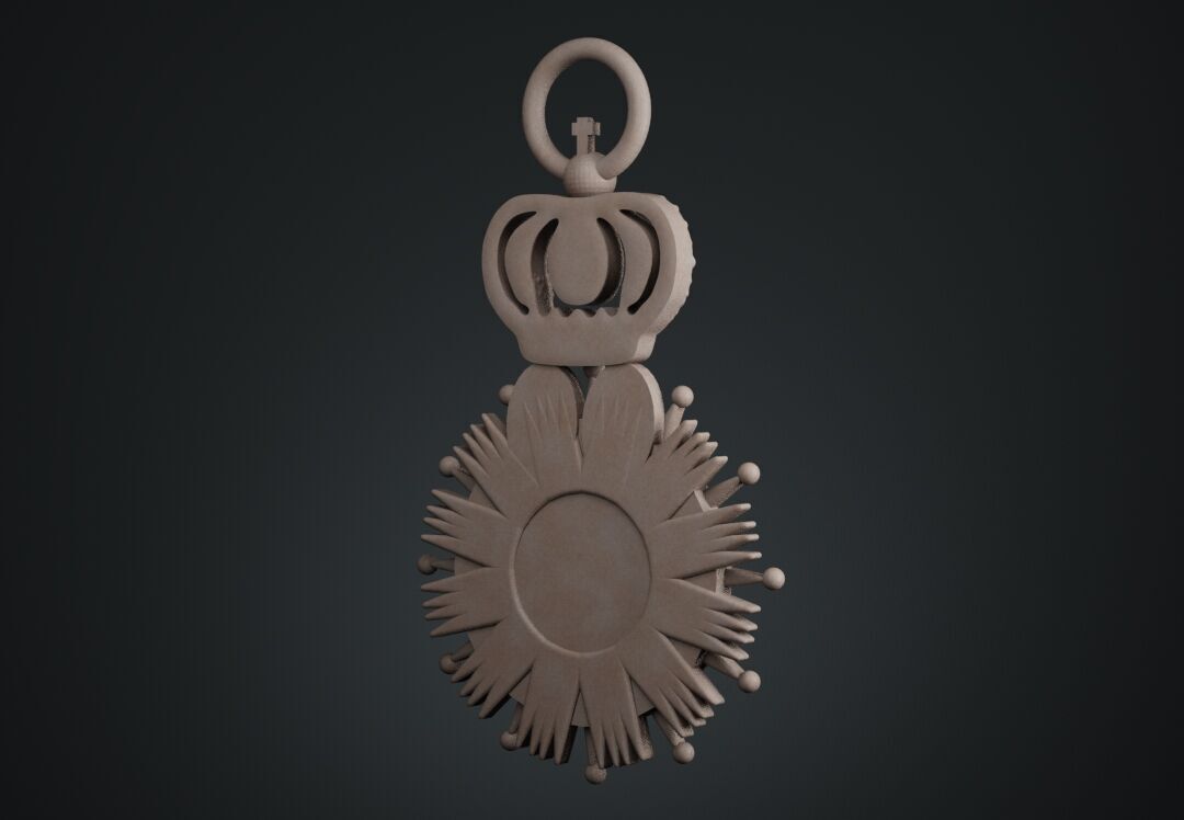 Order of the Reunion Medal 3D print model_6