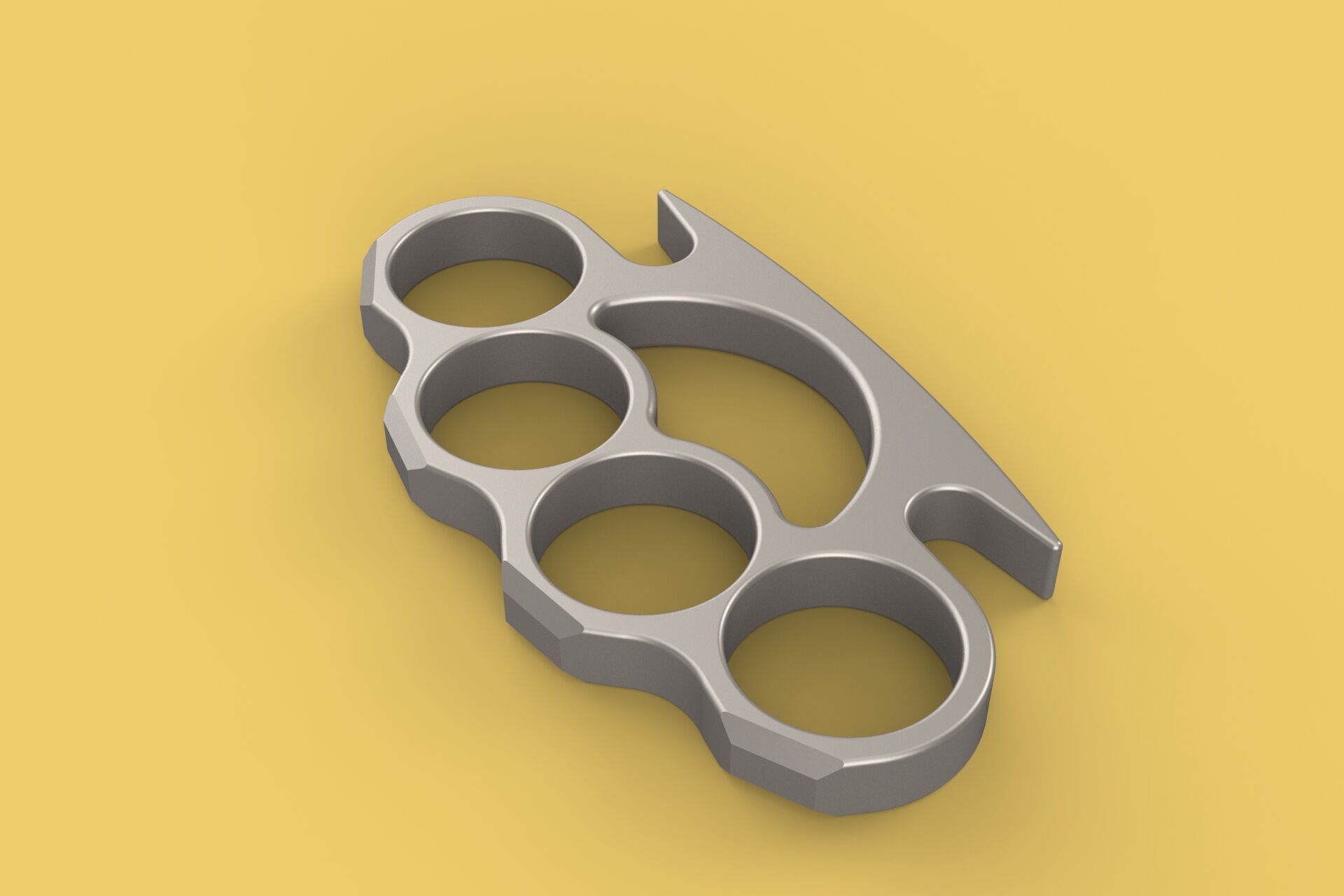 HAND BRASS KNUCKLES KNUCKLE DUSTER SELF DEFENSE FIST LOAD GRIP 3D model_16