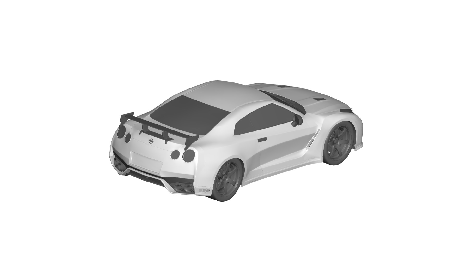 Nissan GTR  3D model_1