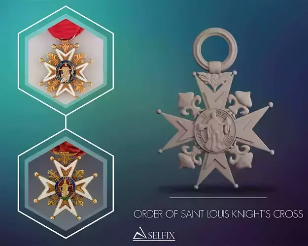 Order of Saint Louis Medal 3D print model