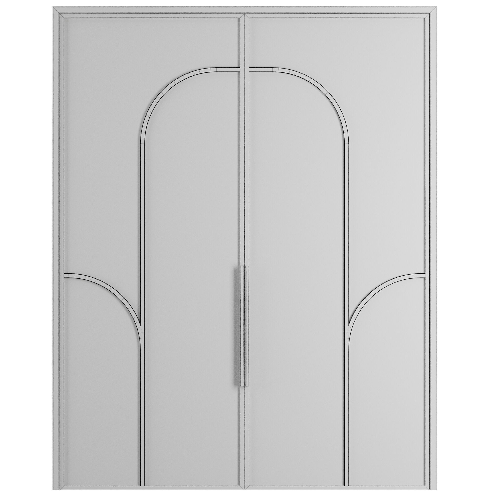 Entrance door set134 3D model_3