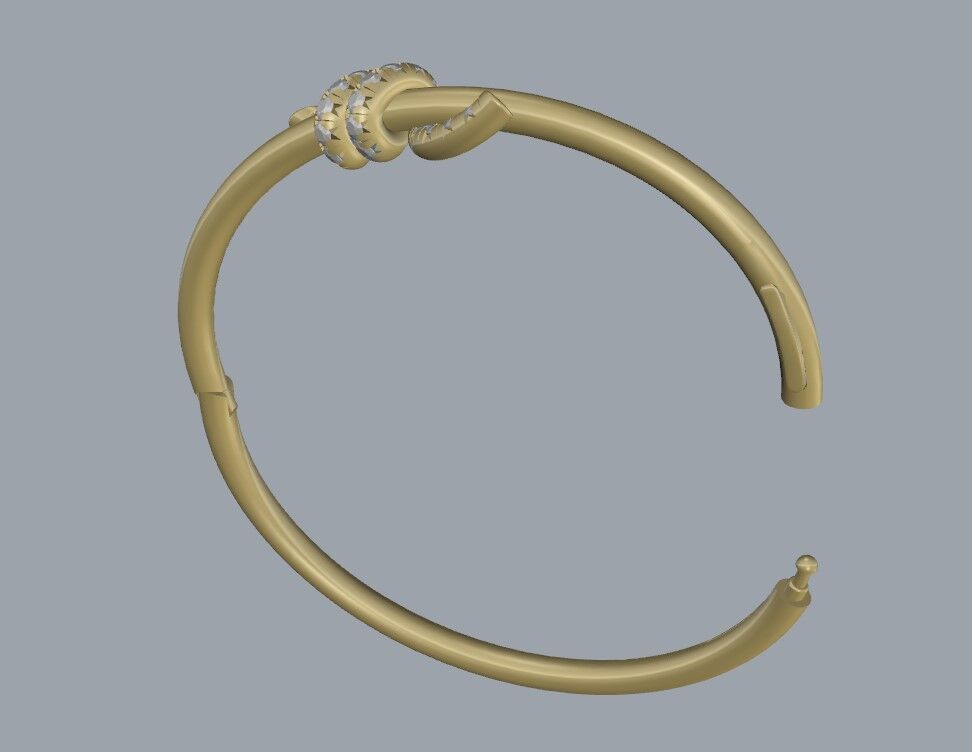 Tiffany Knot Bangle 3D print model_8