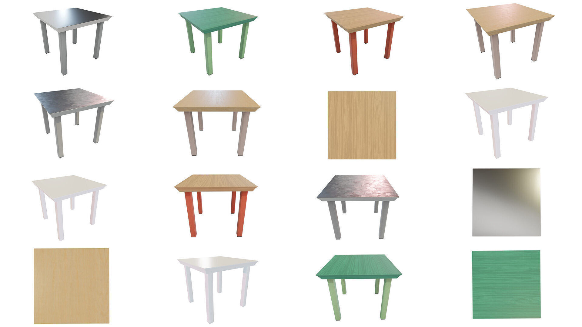 Set of 21 Contemporary Outdoor Tables 3D Model Collection_22