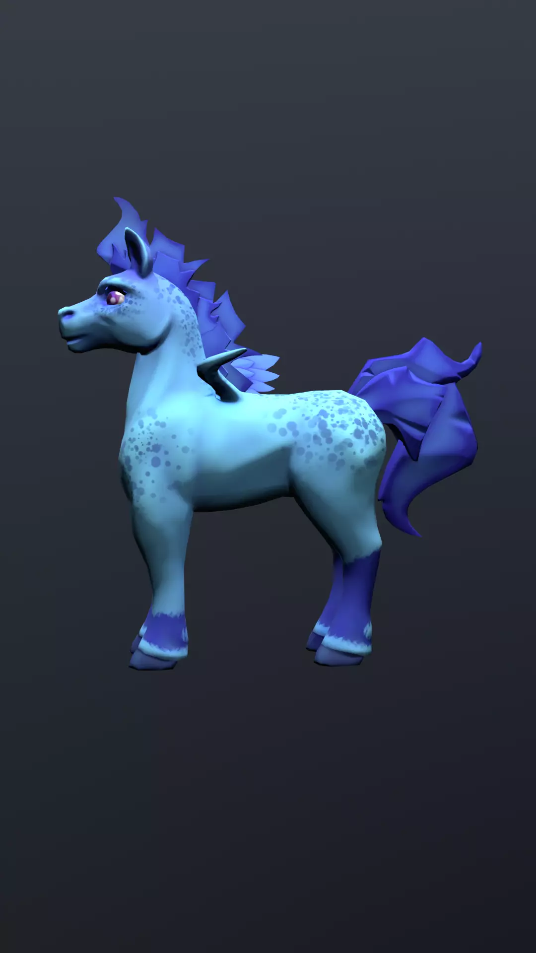 Stylized Cartoon Horse Low-poly 3D model Low-poly 3D model_0