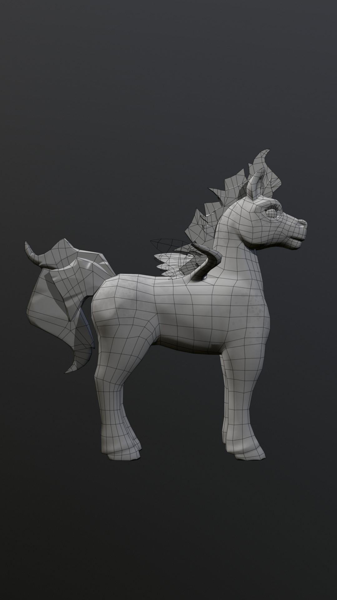 Stylized Cartoon Horse Low-poly 3D model Low-poly 3D model_5