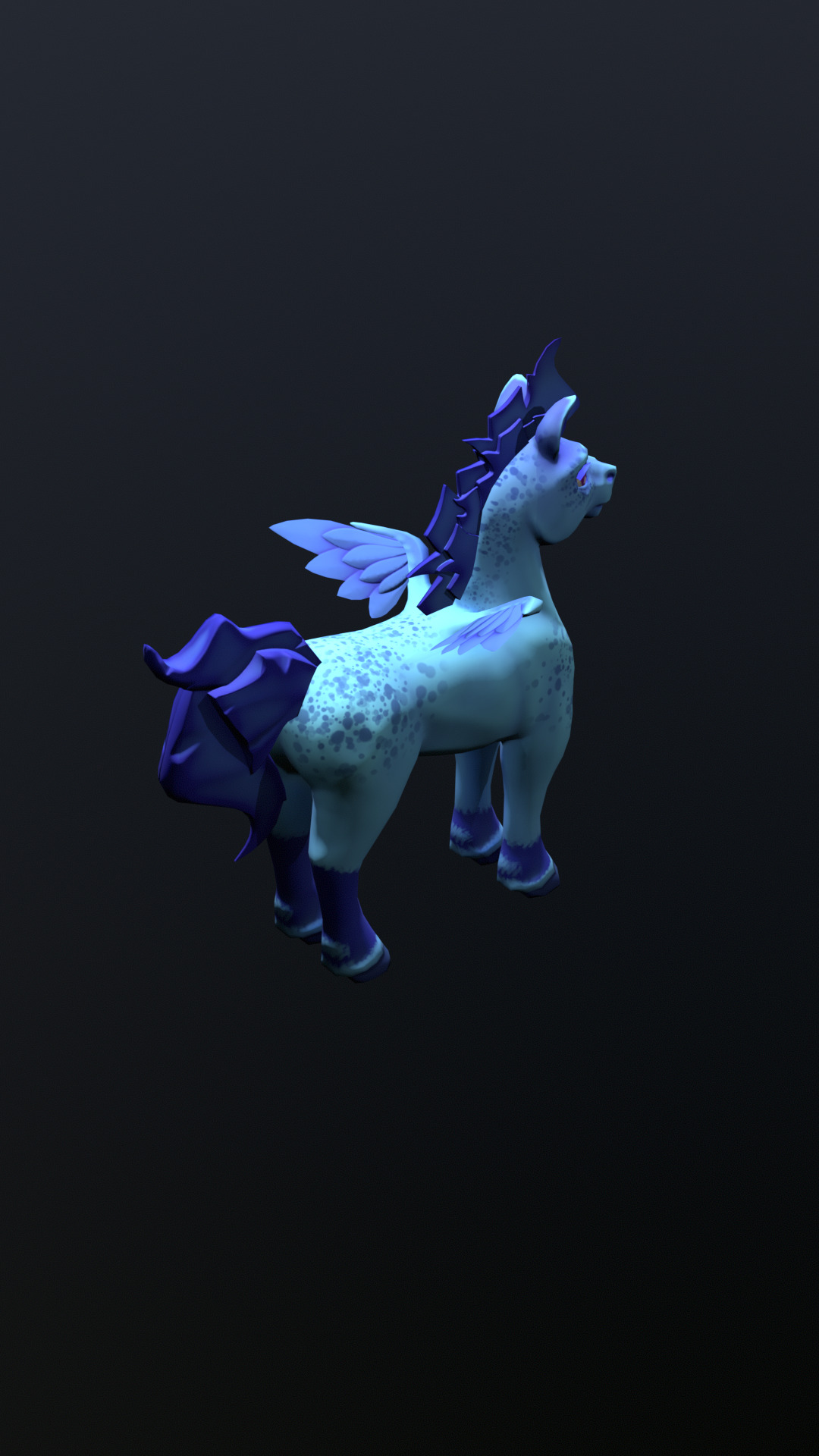 Stylized Cartoon Horse Low-poly 3D model Low-poly 3D model_3