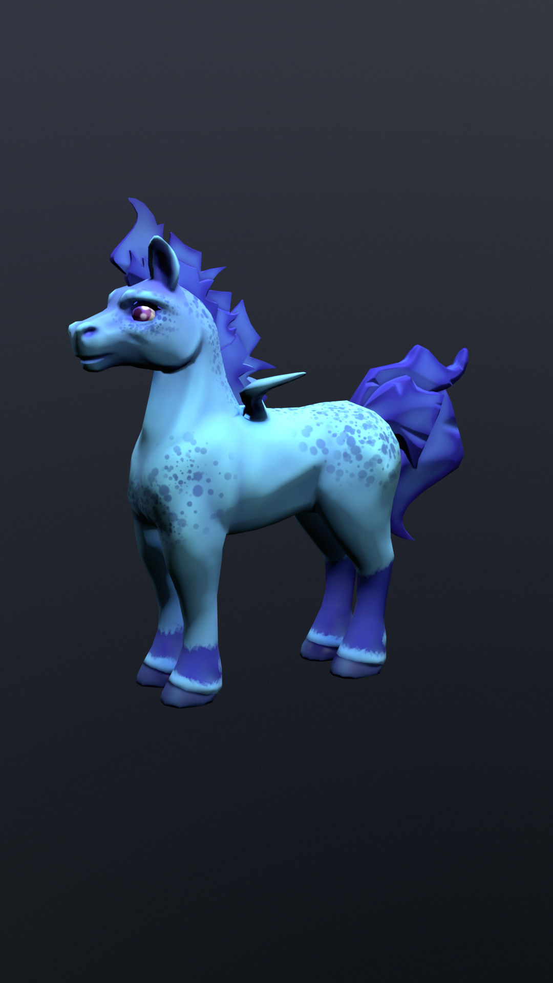 Stylized Cartoon Horse Low-poly 3D model Low-poly 3D model_2