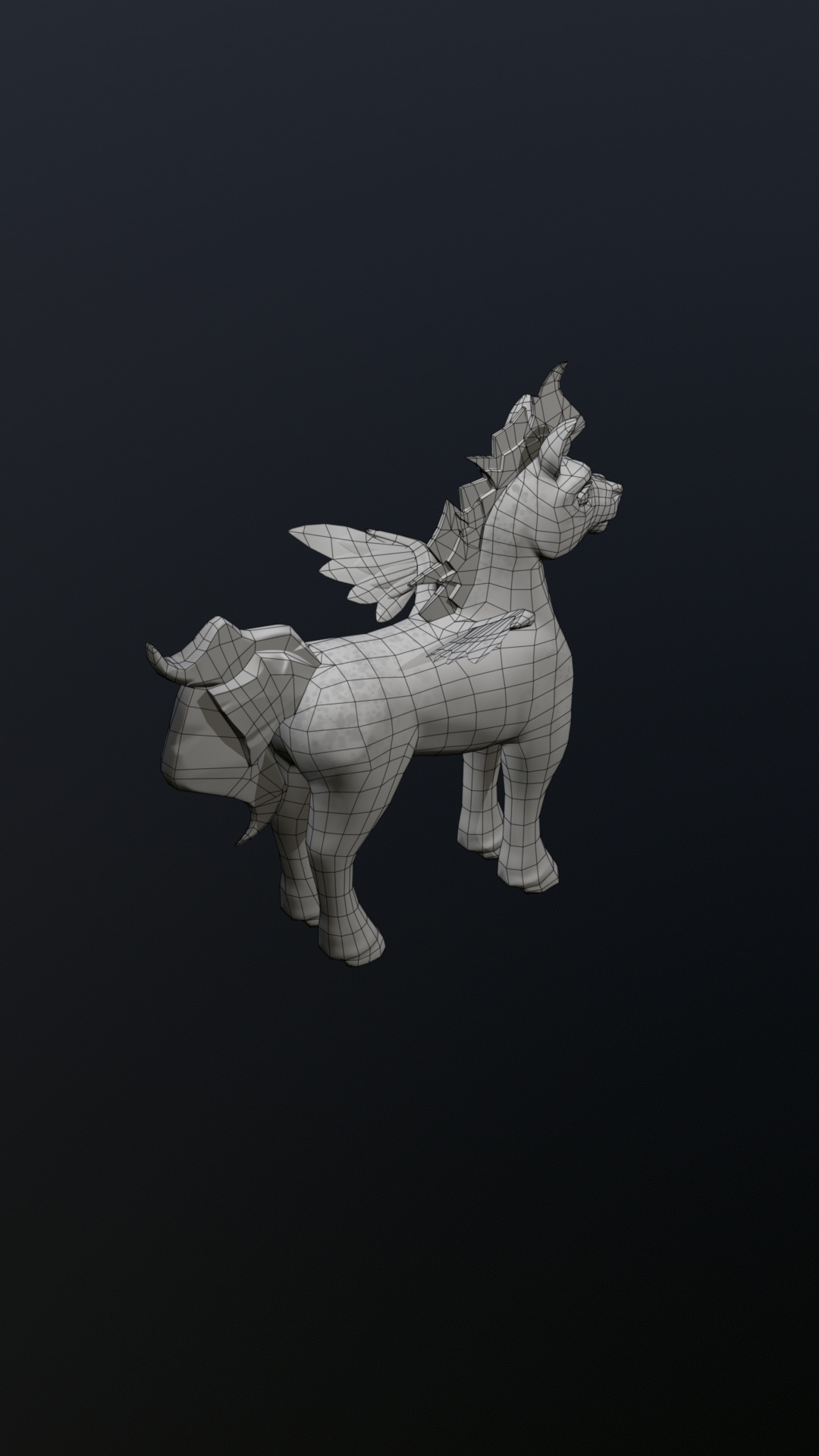 Stylized Cartoon Horse Low-poly 3D model Low-poly 3D model_7