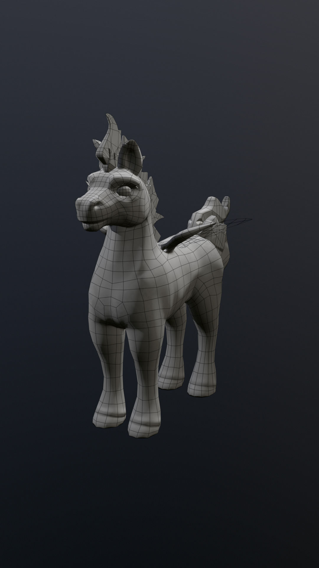 Stylized Cartoon Horse Low-poly 3D model Low-poly 3D model_6