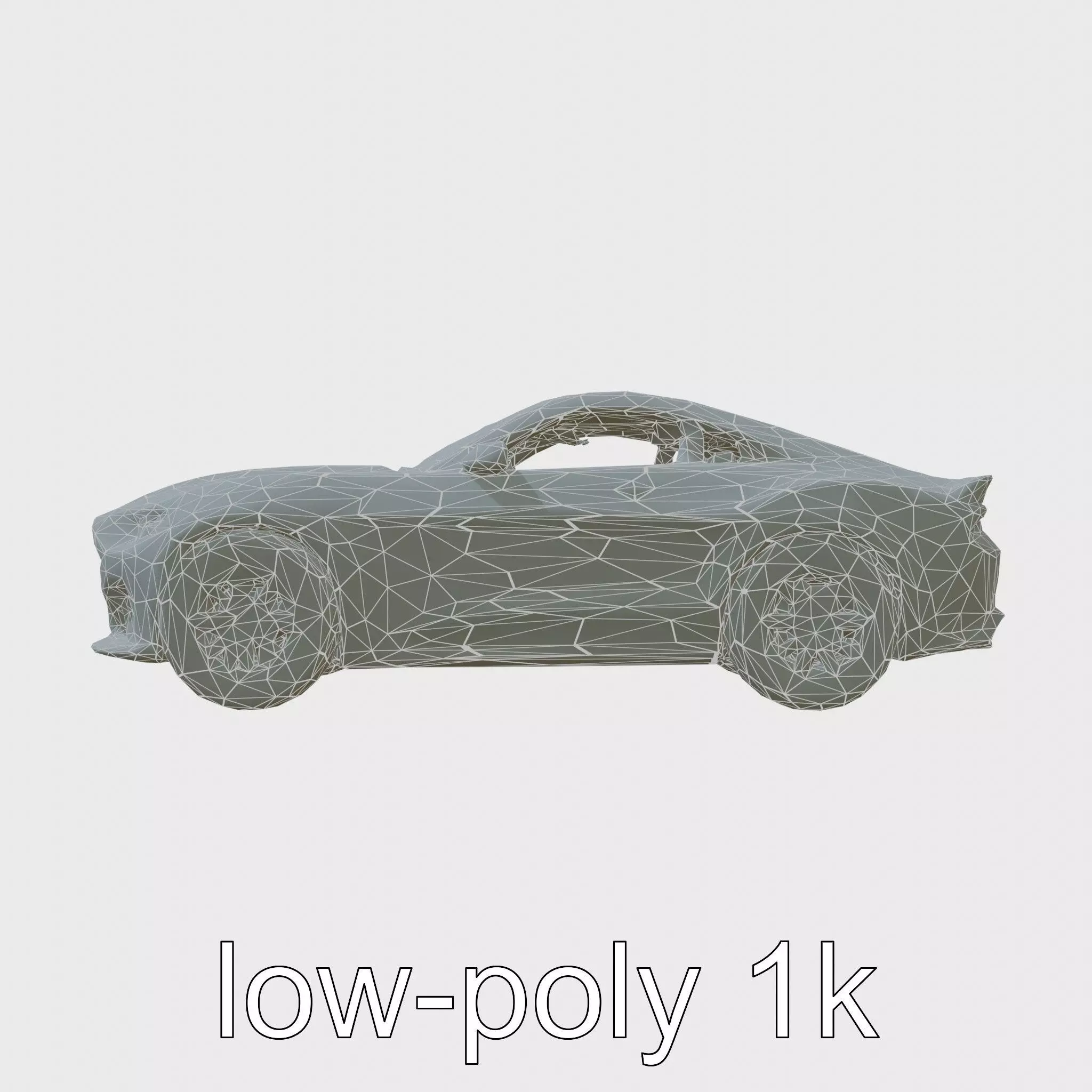 Black Mustang Sports Car 3D Model Low-poly 3D model_0